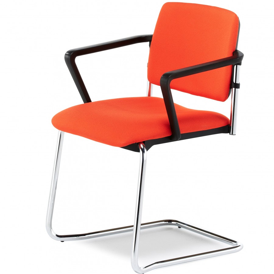 Morello Upholstered Chrome Cantilever Chair